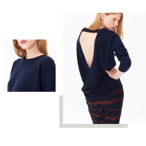 Sandro Wool Cashmere Crossover Back Anita Sweater - Picture 3 of 11